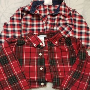 Little boy plaid dress shirts 👕